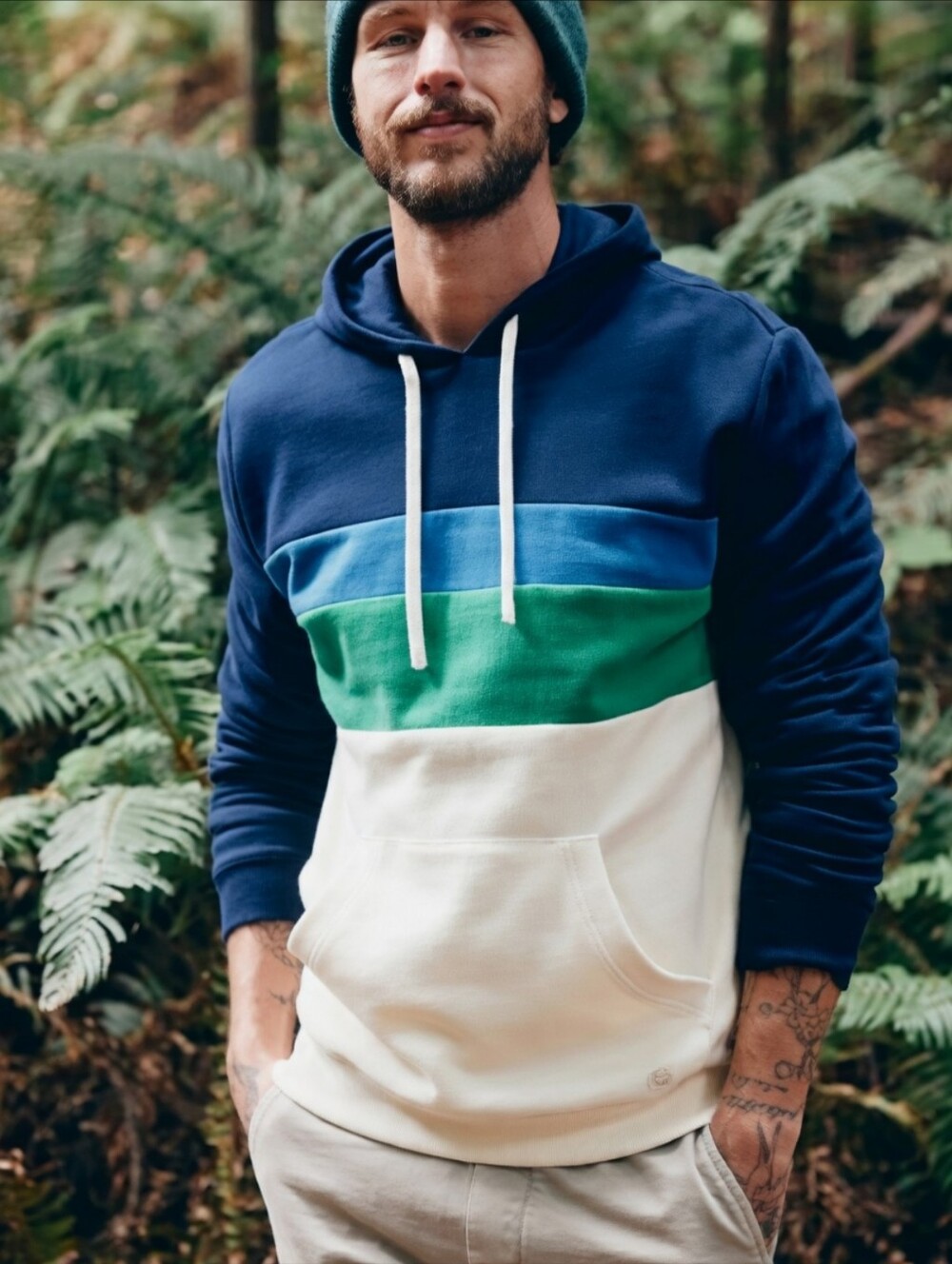 NWT Marine Layer Jordan Blue Green Hoodie, M